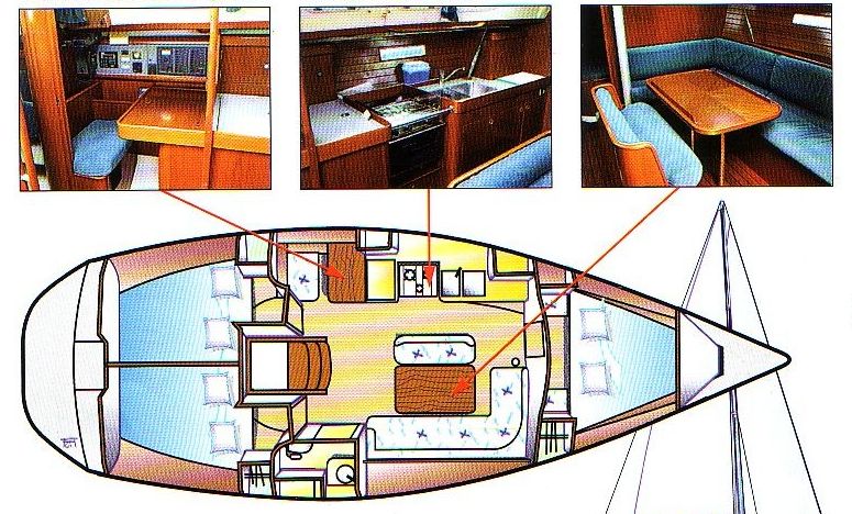 Plan of the Oceanis 370